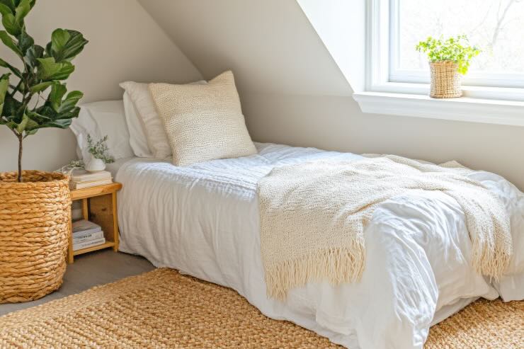 letto sotto la finestra