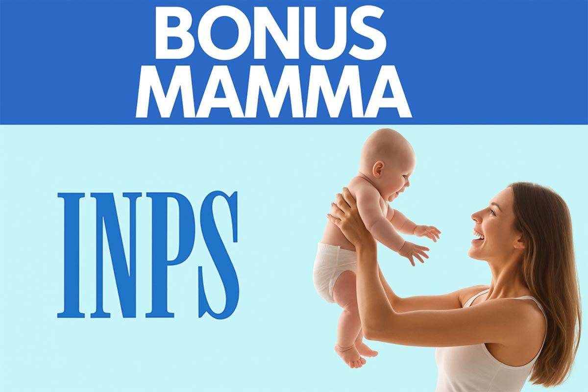 mamma con figlio in braccio e scritta