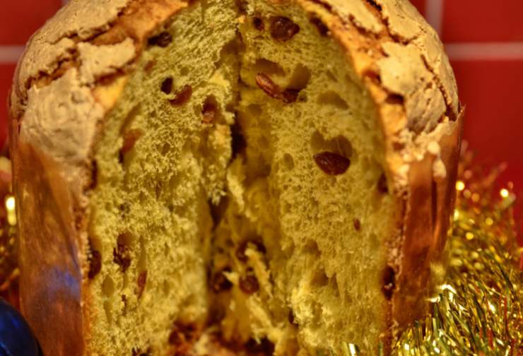 panettone milanese con uvetta e canditi