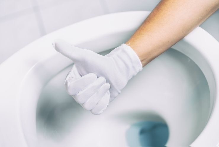 wc e una mano che fa ok